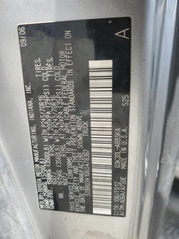 5TBRU34106S478367 - 2006 TOYOTA TUNDRA ACCESS CAB SR5 SILVER photo 13