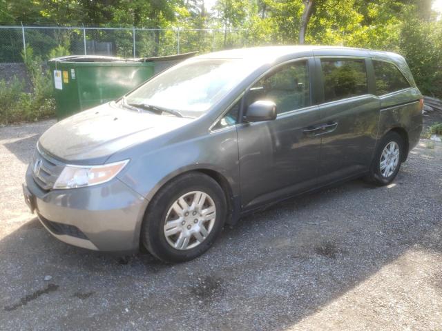 5FNRL5H28CB502536 - 2012 HONDA ODYSSEY LX GRAY photo 1