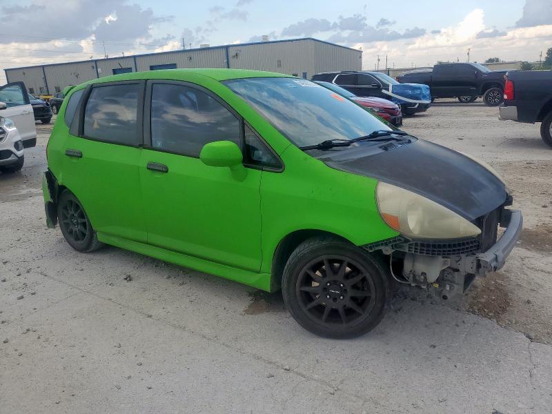 JHMGD38667S014771 - 2007 HONDA FIT S GREEN photo 4