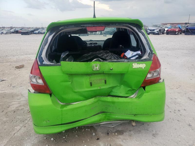 JHMGD38667S014771 - 2007 HONDA FIT S GREEN photo 6