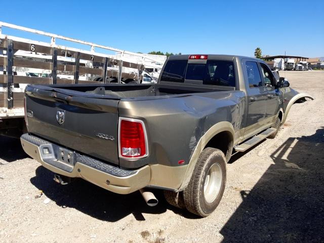 3C63RRKL2DG599507 - 2013 RAM 3500 LONGHORN GREEN photo 3