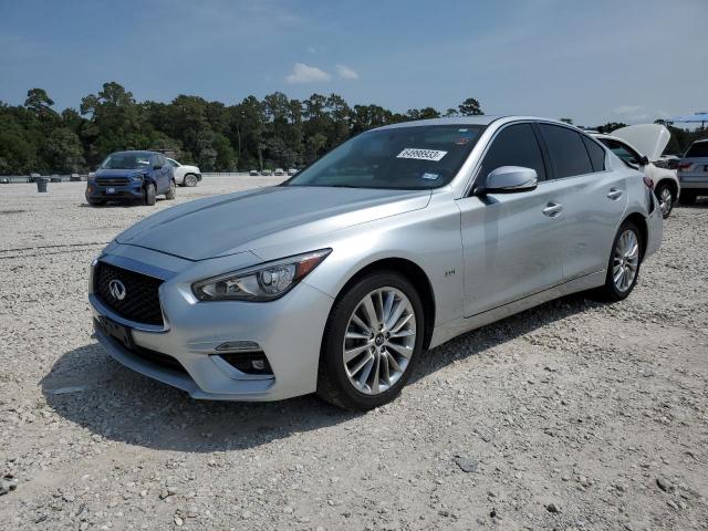 JN1EV7AP7KM518522 - 2019 INFINITI Q50 LUXE SILVER photo 1