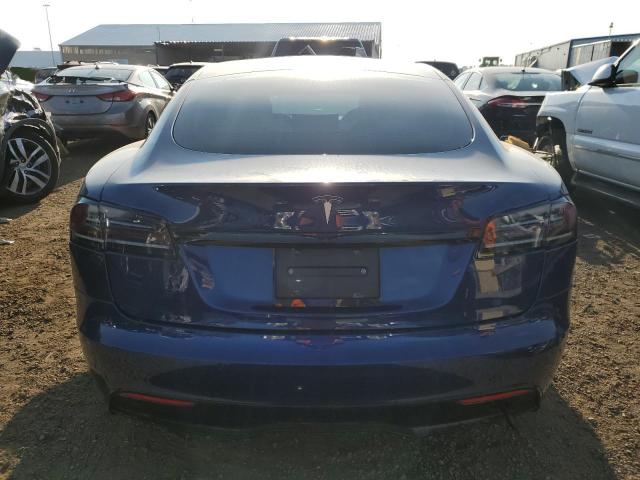 5YJSA1E52NF489882 - 2022 TESLA MODEL S Blau Foto 6
