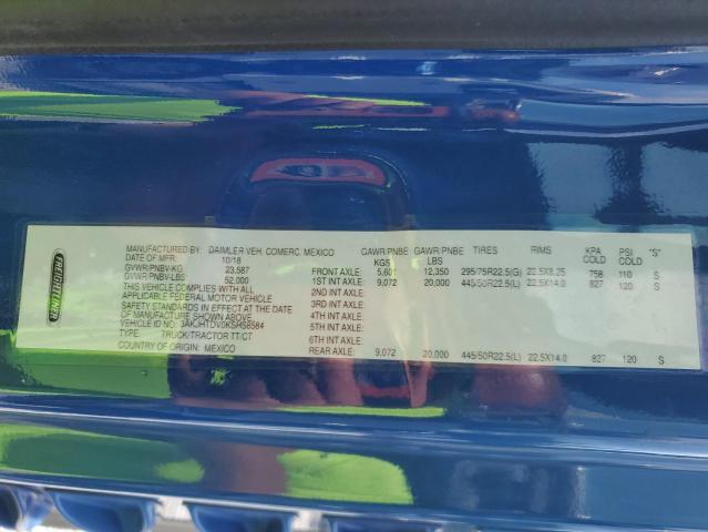 3AKJHTDV0KSHS8584 - 2019 FREIGHTLINER CASCADIA 1 BLUE photo 10