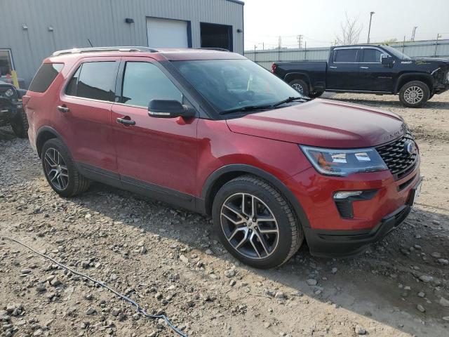 1FM5K8GT5KGA97166 - 2019 FORD EXPLORER SPORT MAROON photo 4