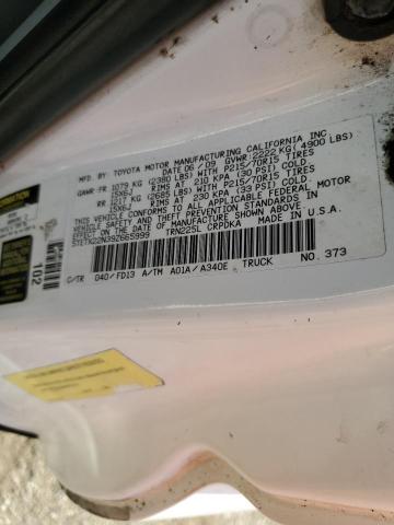 5TETX22N39Z665999 - 2009 TOYOTA TACOMA ACCESS CAB Ақ фото 13