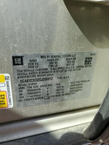 5GAKVCKD2GJ206812 - 2016 BUICK ENCLAVE თაფლისფერი ფოტო 13