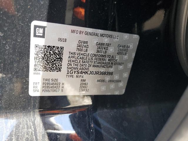 1GYS4HKJ0JR369398 - 2018 CADILLAC ESCALADE ESV LUXURY BLACK photo 13