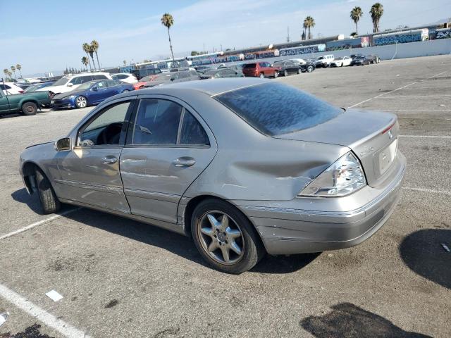 WDBRF61J73E014225 - 2003 MERCEDES-BENZ C 240 SILVER photo 2