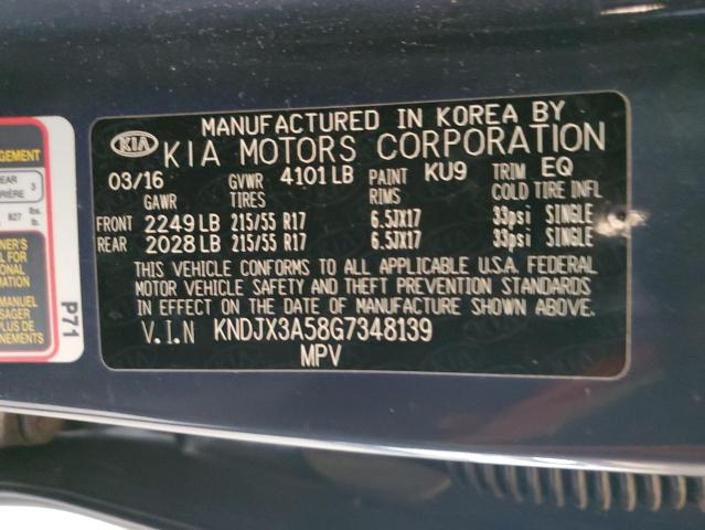 KNDJX3A58G7348139 - 2016 KIA SOUL ! GRAY photo 12