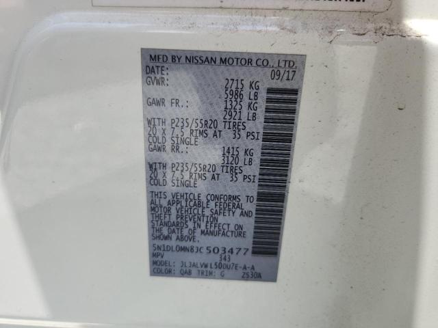 5N1DL0MN8JC503477 - 2018 INFINITI QX60 თეთრი ფოტო 14