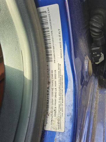 ZAM57RTA8F1134523 - 2015 MASERATI GHIBLI S Көк фото 12