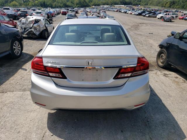 19XFB2F56DE280698 - 2013 HONDA CIVIC LX SILVER photo 6