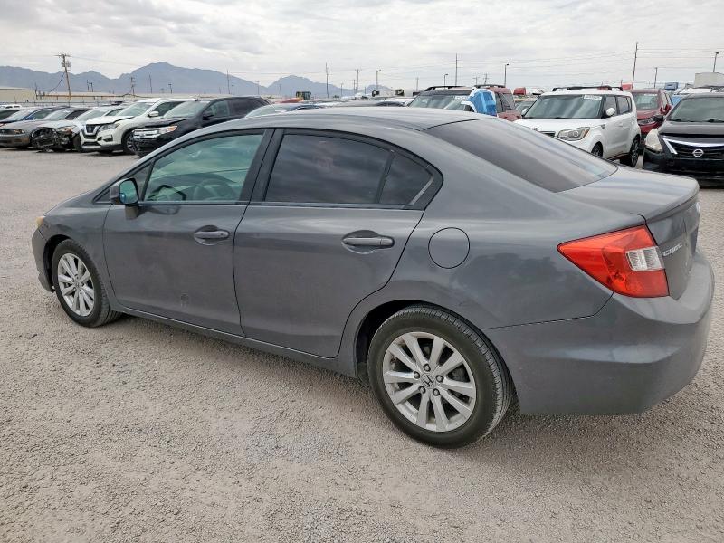 2HGFB2F82CH307698 - 2012 HONDA CIVIC EX GRAY photo 2