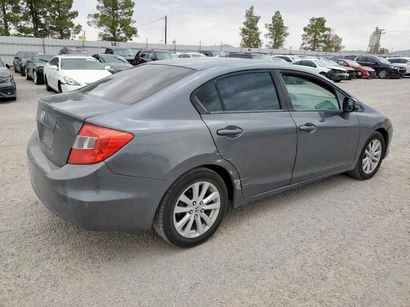 2HGFB2F82CH307698 - 2012 HONDA CIVIC EX GRAY photo 3