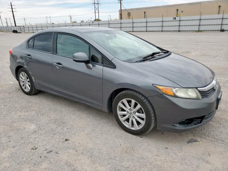 2HGFB2F82CH307698 - 2012 HONDA CIVIC EX GRAY photo 4
