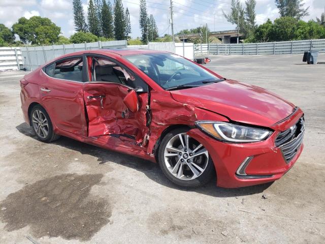 5NPD84LF2HH046333 - 2017 HYUNDAI ELANTRA SE RED photo 4