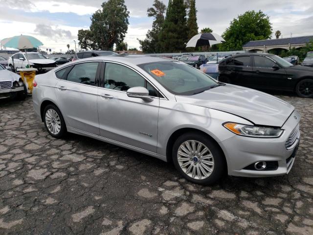 3FA6P0LU9ER356352 - 2014 FORD FUSION SE HYBRID SILVER photo 4