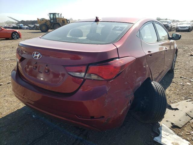 5NPDH4AE5GH701223 - 2016 HYUNDAI ELANTRA SE RED photo 4