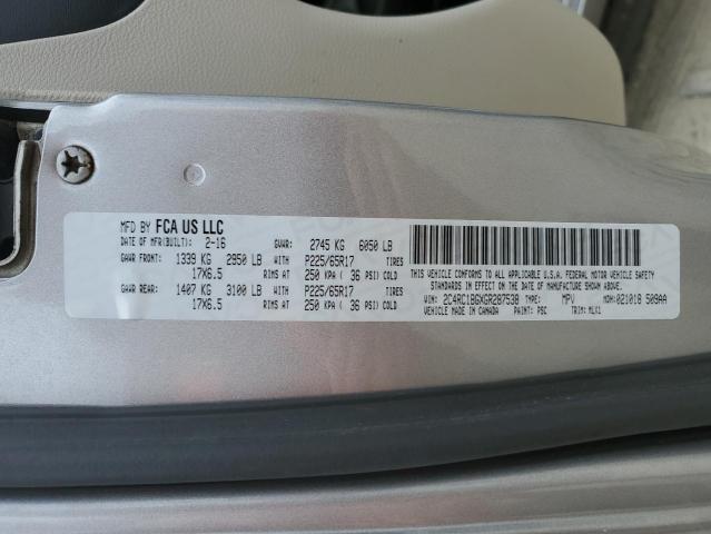 2C4RC1BGXGR287538 - 2016 CHRYSLER TOWN & COU TOURING 银色 照片 14