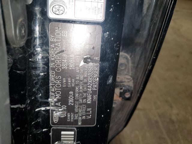 KNAFU4A2XB5326199 - 2011 KIA FORTE EX BLACK photo 12