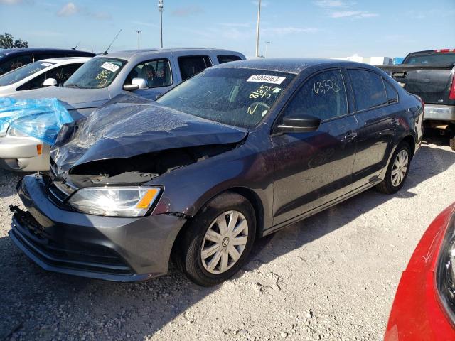 3VW2K7AJ2FM284222 - 2015 VOLKSWAGEN JETTA BASE 灰色 照片 1