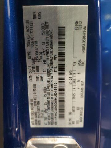 1FMCU0GD5HUD49116 - 2017 FORD ESCAPE SE BLUE photo 12