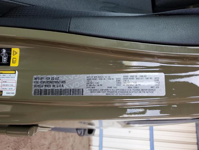 1C4PJXDN2SW521926 - 2025 JEEP WRANGLER SPORT 绿色 照片 13