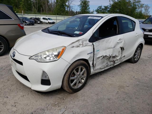 JTDKDTB3XC1012810 - 2012 TOYOTA PRIUS C FO WHITE photo 1