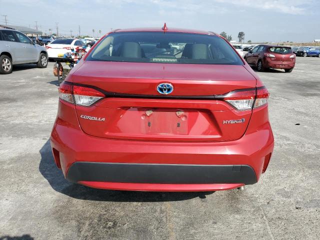 JTDEBRBE5LJ014648 - 2020 TOYOTA COROLLA LE RED photo 6