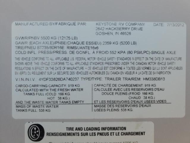 4YDF33826DA740237 - 2013 KEYSTONE MONTANA 双色 照片 10