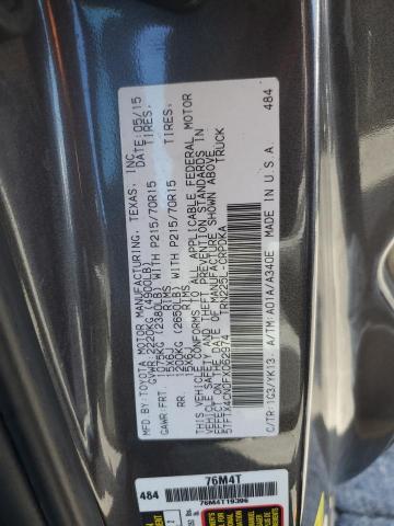 5TFTX4CN0FX062974 - 2015 TOYOTA TACOMA ACCESS CAB გრაფიტი ფოტო 12