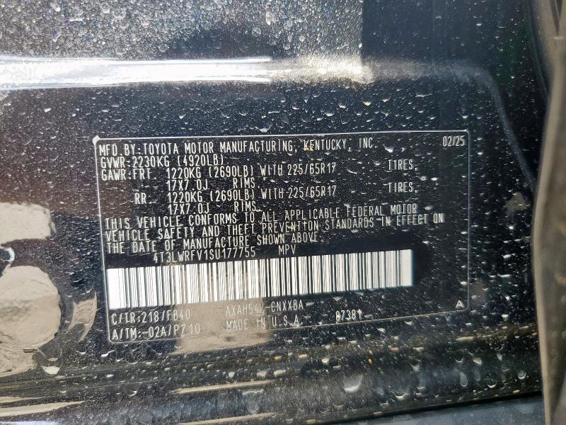 4T3LWRFV1SU177755 - 2025 TOYOTA RAV4 LE BLUE photo 13