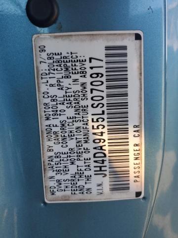 JH4DA9455LS070917 - 1990 ACURA INTEGRA LS BLUE photo 12