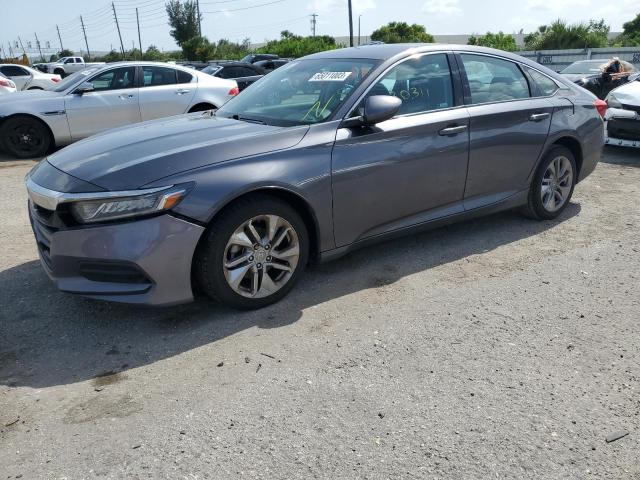 1HGCV1F1XKA046583 - 2019 HONDA ACCORD LX GRAY photo 1