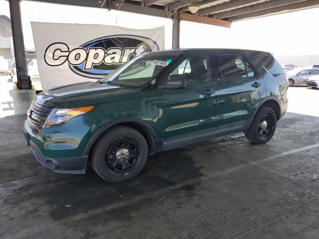 1FM5K8AR6EGB45419 - 2014 FORD EXPLORER POLICE INTERCEPTOR GREEN photo 1