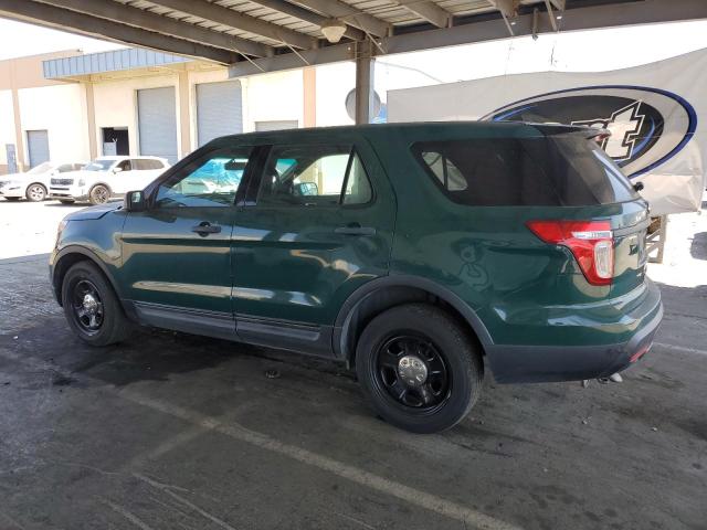 1FM5K8AR6EGB45419 - 2014 FORD EXPLORER POLICE INTERCEPTOR GREEN photo 2