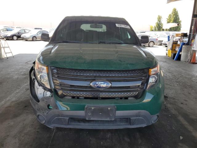 1FM5K8AR6EGB45419 - 2014 FORD EXPLORER POLICE INTERCEPTOR GREEN photo 5