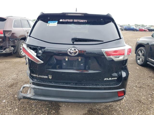 5TDJKRFH9GS337175 - 2016 TOYOTA HIGHLANDER XLE BLACK photo 6