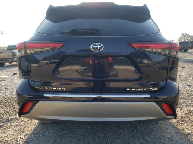 5TDFZRBH1LS042668 - 2020 TOYOTA HIGHLANDER PLATINUM BLUE photo 6