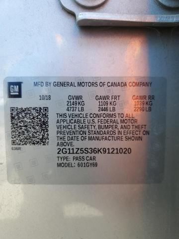 2G11Z5S36K9121020 - 2019 CHEVROLET IMPALA LT Gümüş foto 12