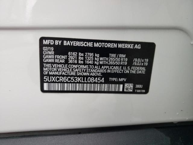 5UXCR6C53KLL08454 - 2019 BMW X5 XDRIVE40I Blanc photo 13