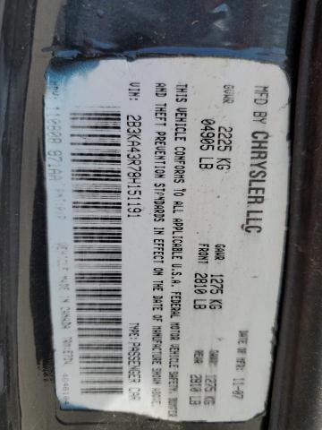 2B3KA43R78H151191 - 2008 DODGE CHARGER GRAY photo 12