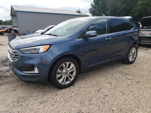 2FMPK3K9XKBB34727 - 2019 FORD EDGE TITANIUM BLUE photo 1