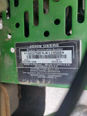 1GX375RFAJK110566 - 2018 JOHN DEERE MOWER GREEN photo 10