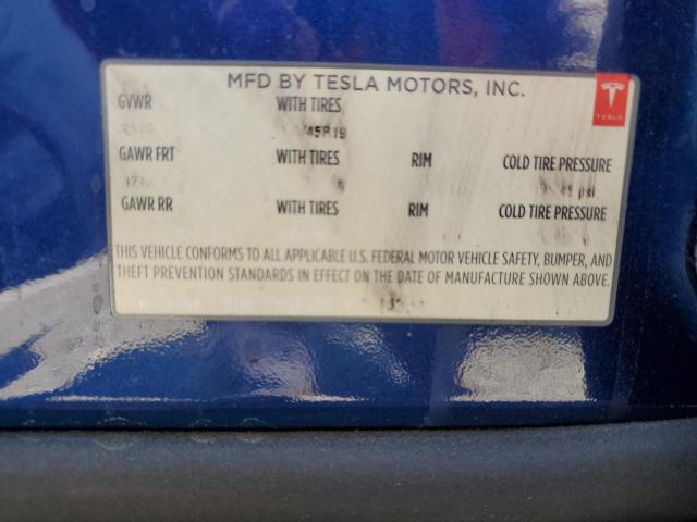 5YJSA1E1XGF143840 - 2016 TESLA MODEL S ლურჯი ფოტო 12