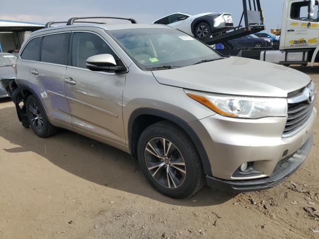 5TDJKRFH4GS343417 - 2016 TOYOTA HIGHLANDER XLE TAN photo 4