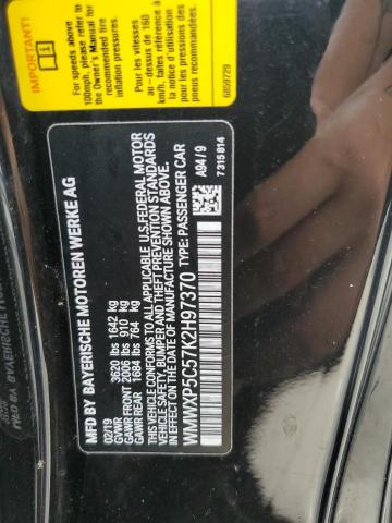 WMWXP5C57K2H97370 - 2019 MINI COOPER BLACK photo 13