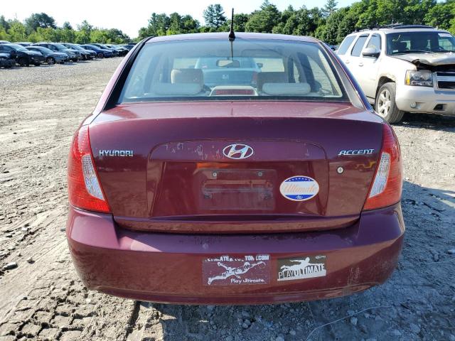 KMHCN46C99U343334 - 2009 HYUNDAI ACCENT GLS RED photo 6