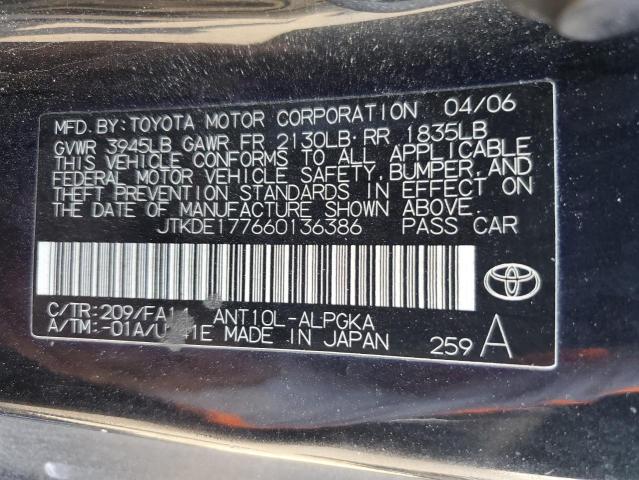 JTKDE177660136386 - 2006 TOYOTA SCION TC GRAY photo 13